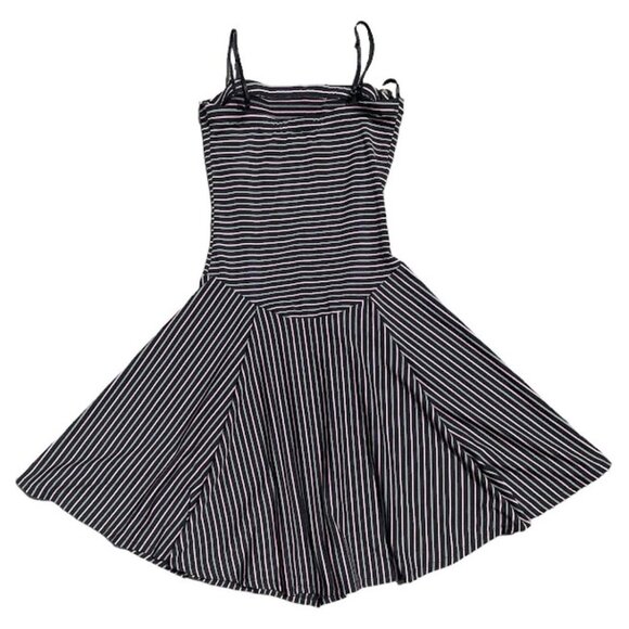 COPY - 90s Byer Too Mallgoth Black and Pink Emo Grunge Rose Dress - Picture 4 of 6